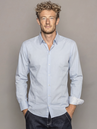 Chemise ANATOLE ciel unie