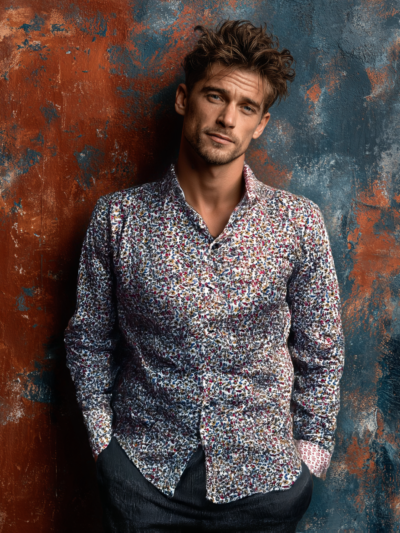 Chemise CALEB à motif floral multicolore