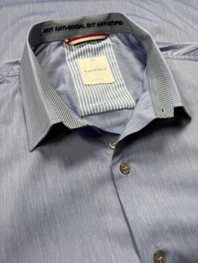 Chemise ALCEO bleue unie