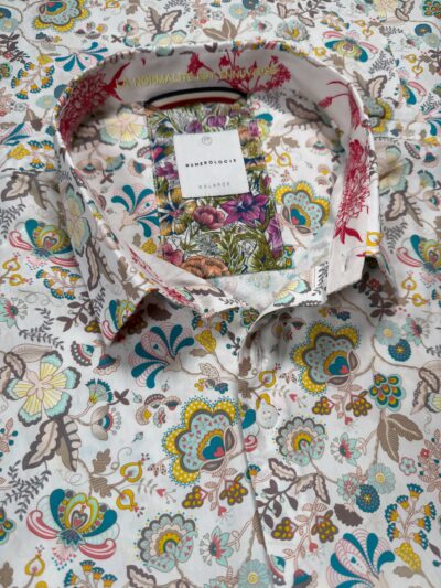 Chemise LYLE à motif floral multicolor sur fond écru