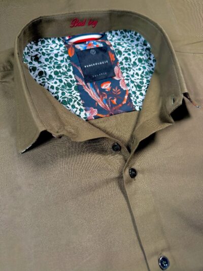 Chemise MILAN kaki unie
