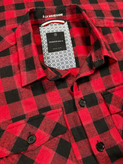 Chemise MILO à motif à gros carreaux rouge et noir