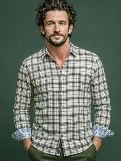 Chemise FIRMIN à carreaux marine