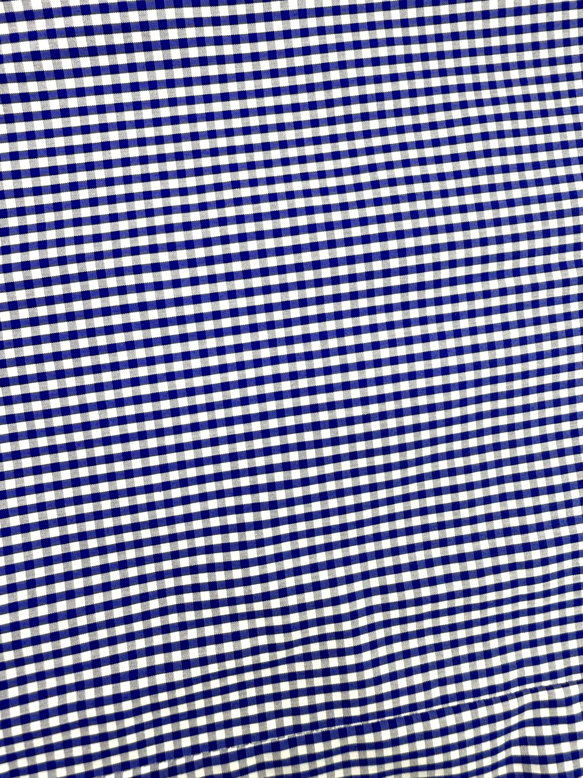 Chemise HONORE à motif carreaux bleu sur fond blanc 4 Chemise HONORE à motif carreaux bleu sur fond blanc – Image 3