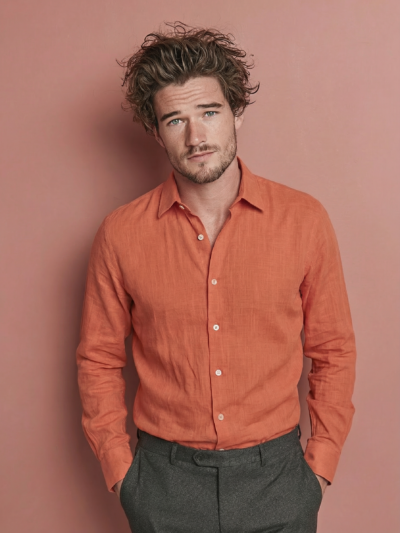 Chemise JUDE orange unie