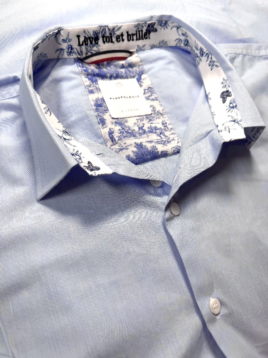 Chemise MICK rayée bleu clair 3 Chemise MICK rayée bleu clair – Image 2