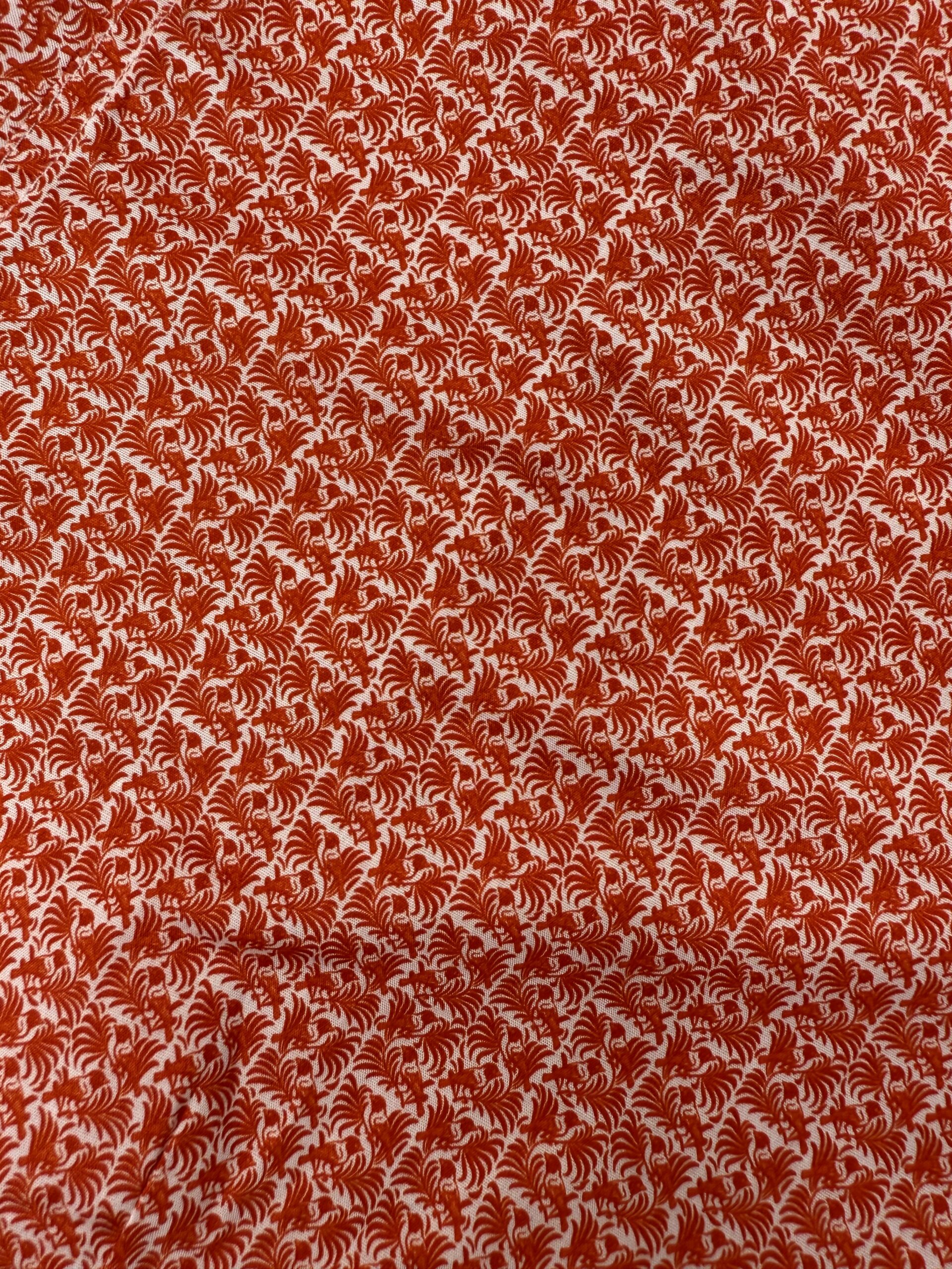 Chemise MITCH à motif graphique orange sur fond écru 4 Chemise MITCH à motif graphique orange sur fond écru – Image 3