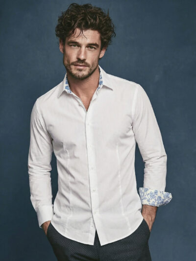 Chemise GEORGES blanche unie